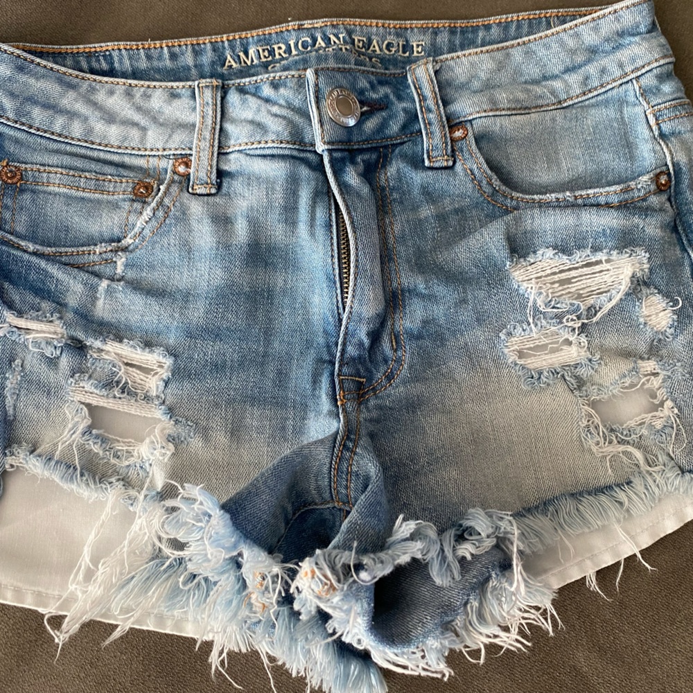 Low rise cut off Jean shorts